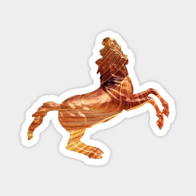 Sandstone Horse Magnet by Geomhectic