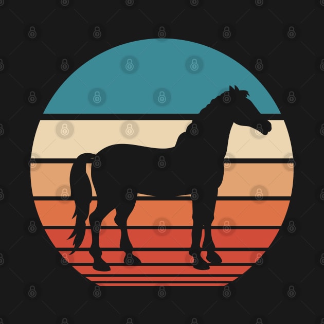 Horse Retro Sunset by FauQy