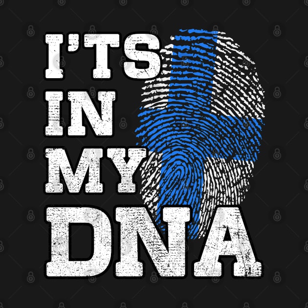 It's In My DNA Finn Fingerprint Proud Finland Flag by snnt