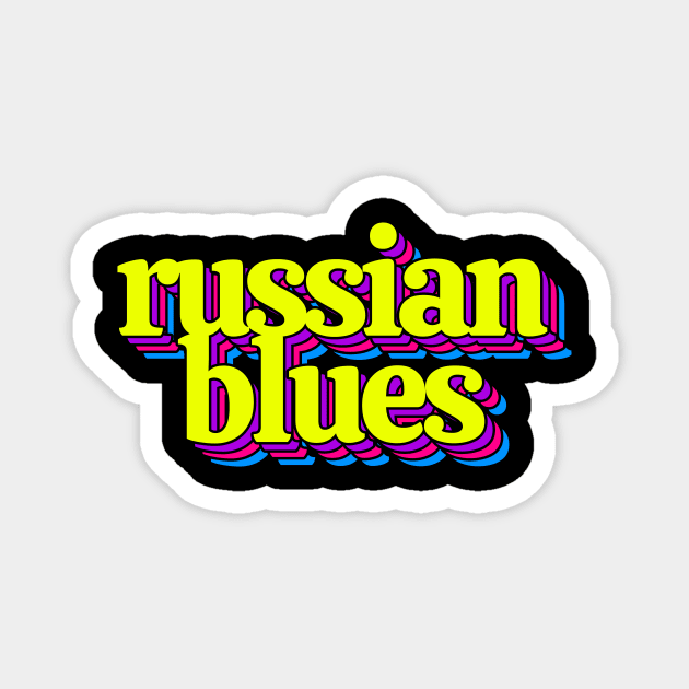 Russian Blues Magnet by Kelly Louise Art