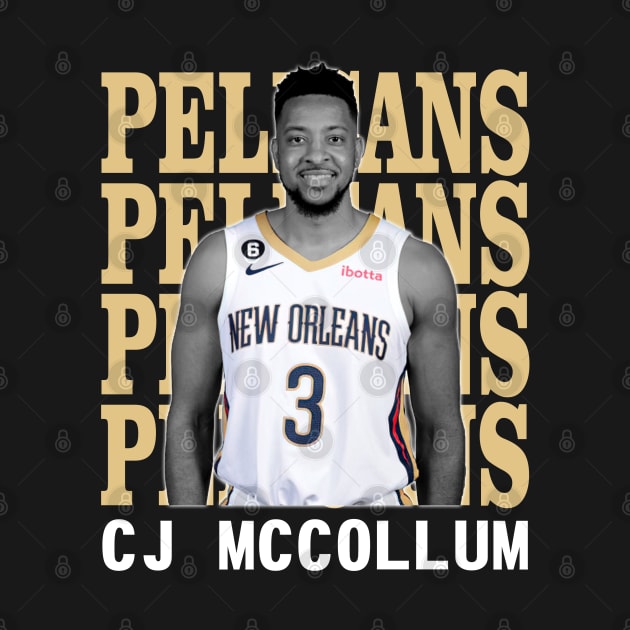 New Orleans Pelicans CJ McCollum 3 by Thejockandnerd