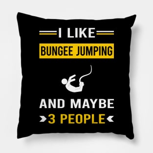 3 People Bungee Jumping Jump Jumper Pillow