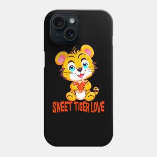 Sweet Tiger Love  - Kids Valentine Phone Case