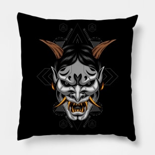 hanya mask mecha Pillow