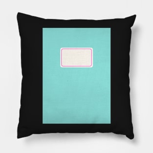 Back to School Cyan Blue Pillow