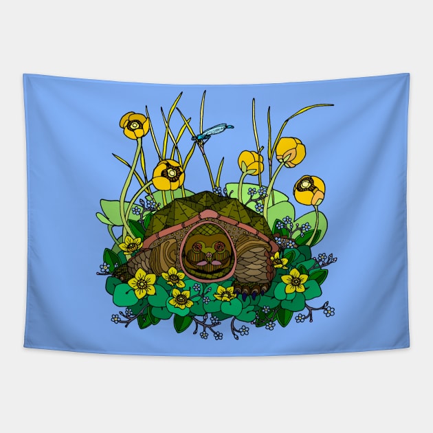 Snapping Turtle Tapestry by ThisIsNotAnImageOfLoss