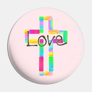 Decorative Cross with Love Pin