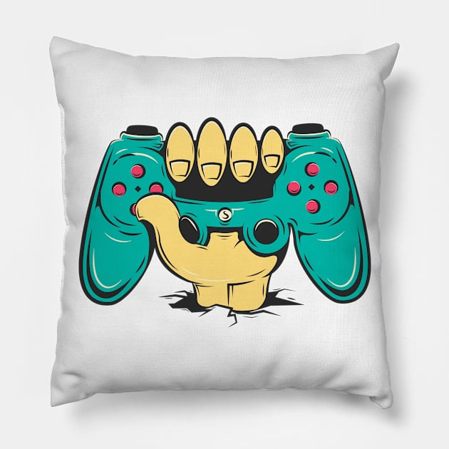 Play Hard Pillow by FernyDesigns