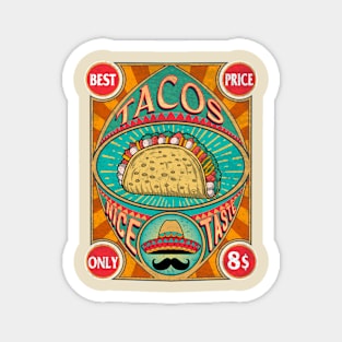 Vintage Tacos Magnet
