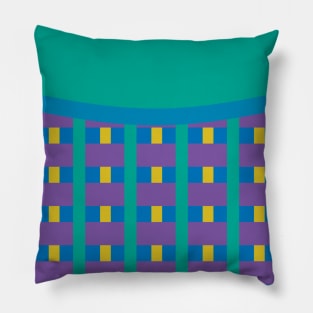 Blue Basket Plaid Pattern Pillow