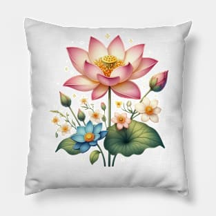 American Lotus Flower lover Pillow