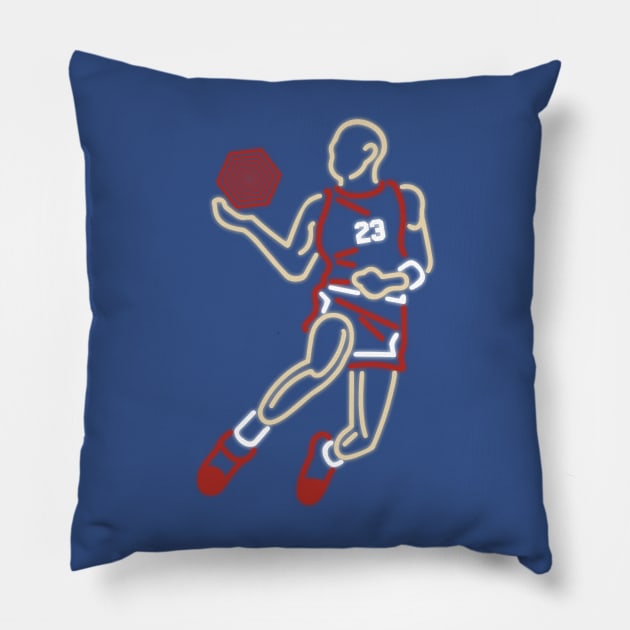 Michael Jordan 23 Basketball Pillow by cInox