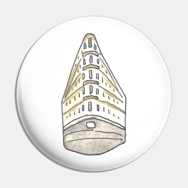 New York City Icons: Flat Iron Building Pin by buhloop.icons