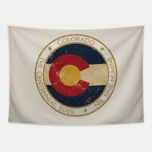 Vintage Colorado State USA United States of America American Flag Tapestry