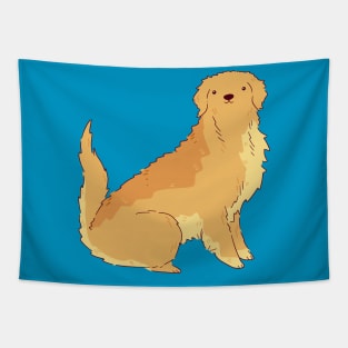 Fluffy Golden Retriever Tapestry