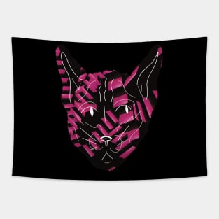 Liminal Spaces Cat Pink Design Tapestry