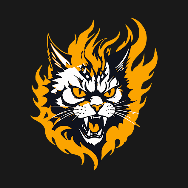 Fierce Cat - Graphic Design by Well3eyond