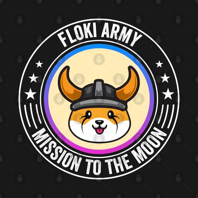 Vintage Floki Inu Coin Floki Army To The Moon Crypto Token Cryptocurrency Wallet Birthday Gift For Men Women Kids by Thingking About