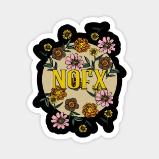 Nofx Name Personalized Flower Retro Floral 80s 90s Name Style Magnet