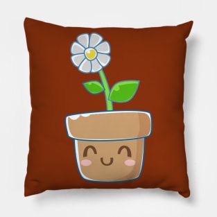 Flower Pot Design Art Pillow