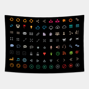 Web Social Media Icons Tapestry