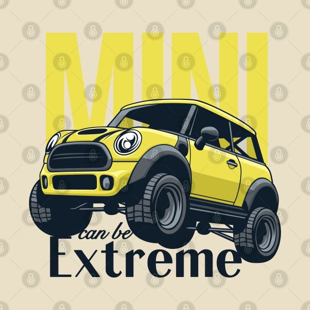 Car mini retro offroad extreme yellow by creative.z