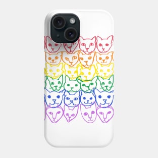 Rainbow Cats (Horizontal Stripe) Phone Case