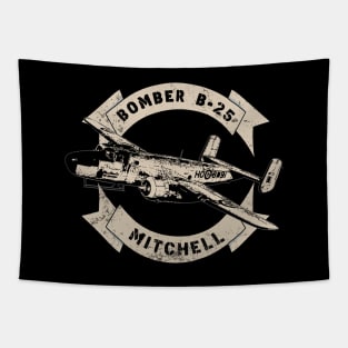 B-25 Mitchell Bomber WW2 Airplane Tapestry