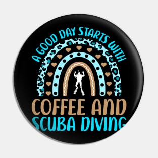 Coffee Scuba Diving Happy Day Tee Pin
