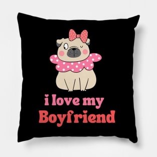 I Love My Boyfriend Pillow