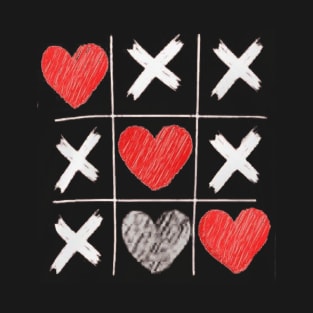 XO Valentines Day Gift Retro Game Tic-Tac-Toe Valentine XO-XO T-Shirt