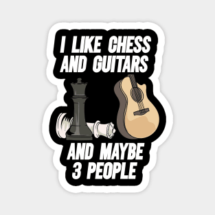 I Like Chess And Guitars Magnet