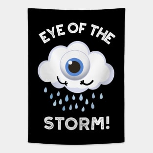 Eye Of The Storm Funny Weather Pun Tapestry