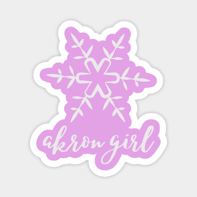 akron snow girl Magnet by akrongirl