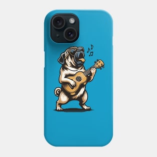 Dog Playing Guitar Singing Pug Funny Pugfather Phone Case