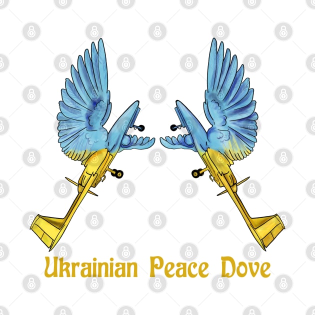 Doves of Peace Ukrainian Bird Bayraktar TB2 by Ukraine Prints