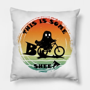 Boo-cycle retro Pillow