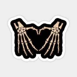 Boney Hands Heart Magnet