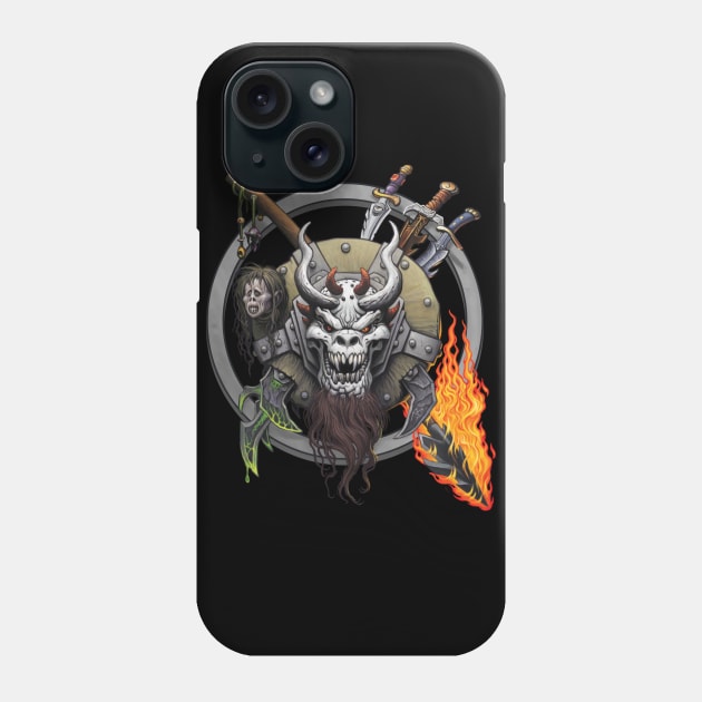 Chaos Shield - Demonskull Phone Case by BeveridgeArtworx