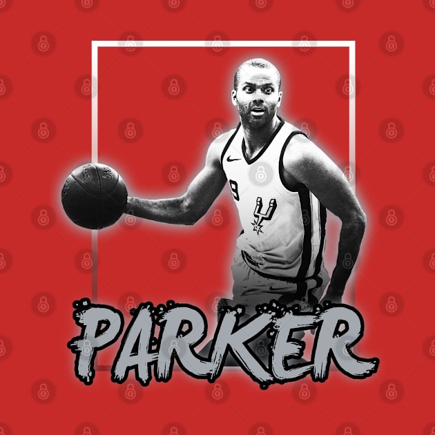 Tony Parker\\Basketball Legend Vintage Style by Mysimplicity.art