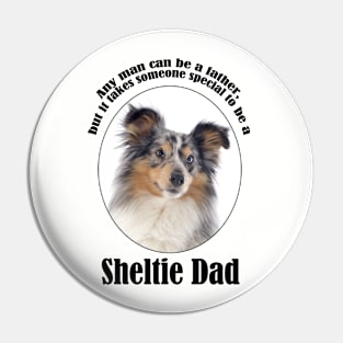 Blue Merle Sheltie Dad Pin