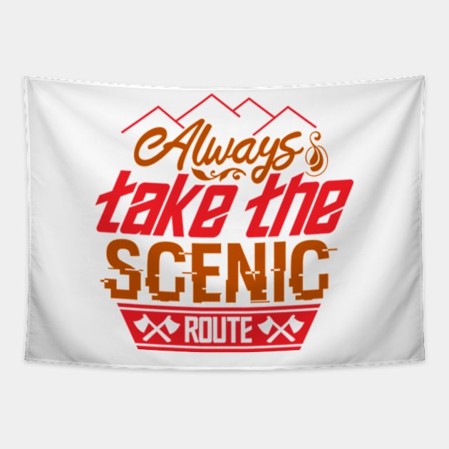 always take the scenic route Tapestry by campinglife