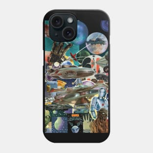 Retro sci fi mixed art Phone Case