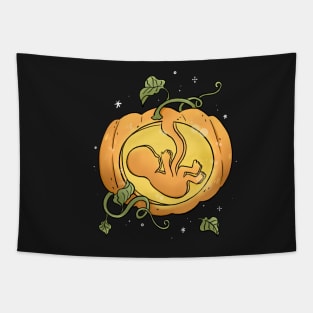 Pumpkin Jack-O-Lantern Maternity Baby Tapestry