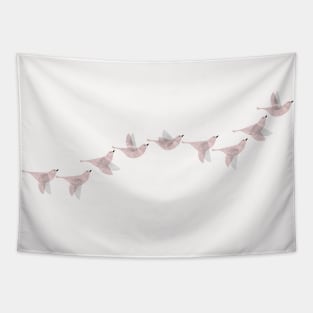 Flying Birds Line Tapestry