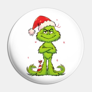 Grinch Cartoon Full of Christmas Cheer Pin