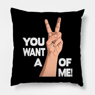 Victory sign fingers Pillow