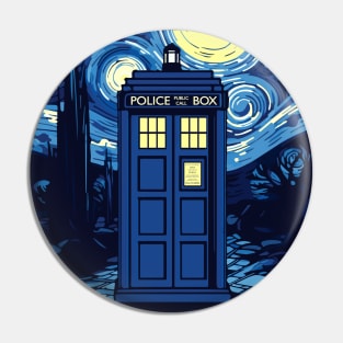 Starry Starry Tardis Pin