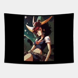 Hot Anime Girl Space Cowboy Ranger Tapestry