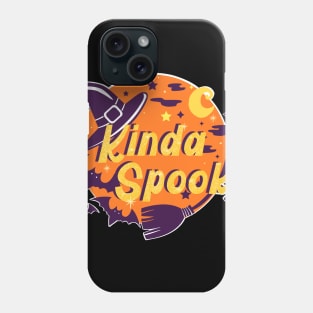 Kinda Spooky Retro Halloween Badge Phone Case